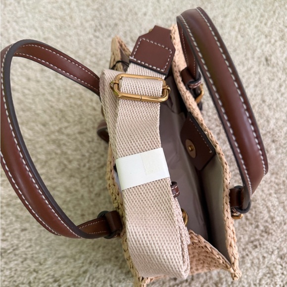 Zara Beige Woven Satchel - Picture 3 of 5